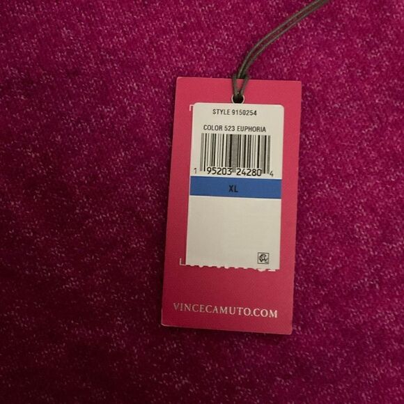 Vince Camuto Sweater Euphoria Crew Neck Drop Shoulder Fuchsia Pink Heather XL - Picture 5 of 11